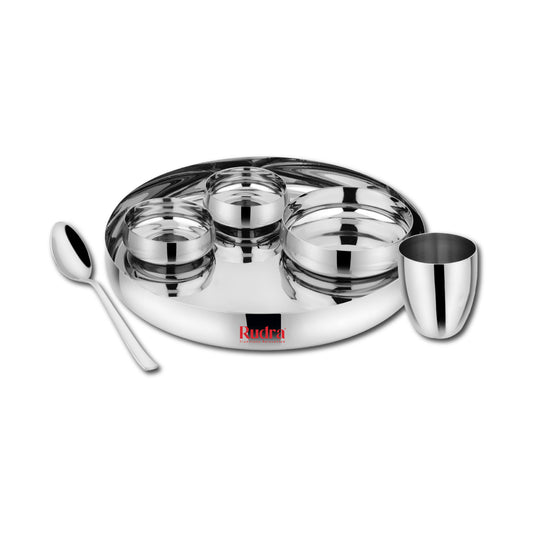 Silver Dining Thali Plain - GR202 - (RU1101)