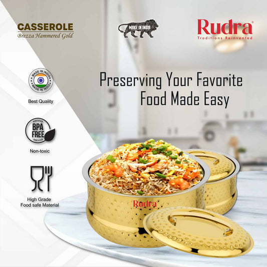 Brezza Hammered Gold Casserole (RU1015)